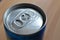 Close up view of unopened tin drink can