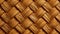 A close up view of a woven bamboo mat