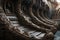 close-up of viking ships stern with detailed craftsmanship