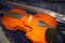 Close up of a violin, stringed musical instrument