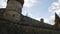 Close-up of wall Khotyn Kamenets Podolsk Fortress, camera movement from fortress