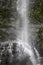 Close Up Waterfall Splashing Down Jungle Cliff