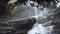 Close up of waterfall in Thailand. Beautiful waterfall in rainy season
