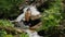 Close up of waterfall threshold at medelikha park