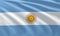 close up waving flag of Argentina