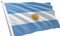 close up waving flag of Argentina