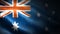 Close up waving flag of Australia. Flag symbols of Australia.