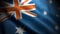 Close up waving flag of Australia. Flag symbols of Australia.