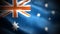 Close up waving flag of Australia. Flag symbols of Australia.