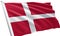 close up waving flag of Denmark.