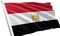 close up waving flag of Egypt