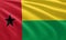 Close up waving flag of Guinea-Bissau.
