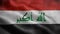 Close up waving flag of Iraq.