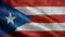 Close up waving flag of Puerto Rico.