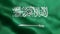 Close up waving flag of Saudi Arabia.