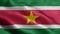 Close up waving flag of Suriname.