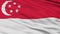 Close Up Waving National Flag of Singapore