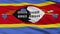 Close Up Waving National Flag of Swaziland