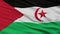 Close Up Waving National Flag of Western Sahara