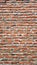 Close up of weathered brickwork of unfinished wall