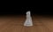 Close up of white chess pawn line up in a row