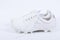 Close up White soccer shoe