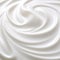 A close up of a white swirl of whipped cream, AI