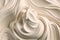 Close up of a white whipped cream swirl. Generative AI