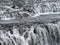 Close-up of the wild waters of Gullfoss waterfall, Iceland