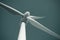 Close up of wind turbine producing alternative energy