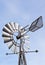 Close-up of a windmil and blue sky