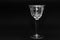 Close-up of a wine glass of the fifties standing upright