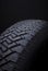 Close up of winter tire tread