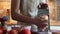 Close-up of a woman grating parmesan cheese, slow motion video