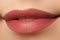 Close-up of woman`s lips with fashion natural white coffee lips