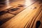 close-up of wooden flooring, part of eco-friendly building project