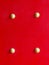 Close up of wooden red gate or door with gold rivet or button of Chinese shrine or temple