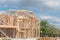 Close-up wooden timber frame house in Irving, Texas, USA