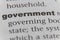 Close up of the word Government