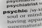 Close up of the word psychic