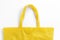 Close-up, Yellow reusable fabric bag, on white background