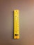 Close up of Yellow Thermometer