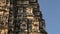 Close view of ancient famous Virupaksha Temple in Hampi.