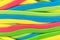 Close view of colorful strings of candy