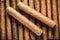 Close view on cuban hand rolled cigars