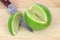 Close View Cut Lime Knife