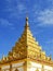 Close view of golden roof at Mahamuni Pagoda complex in Mandalay