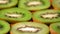 Close view of kiwi fruit slices