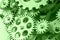Close view of old clock mechanism with gears and cogs. Conceptual photo for your successful business design.