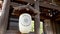 Close view of a paper lantern at meiji shrine in tokyo